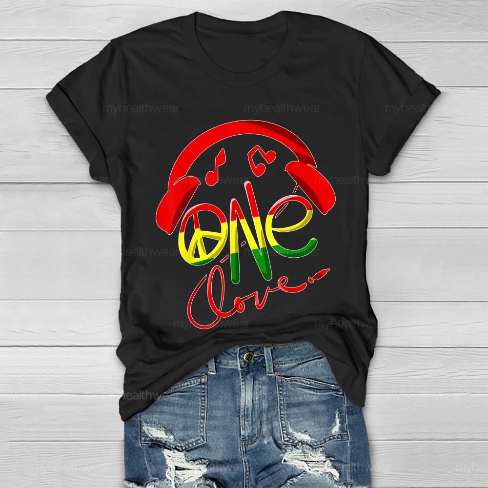 One Love Headphones Healthwear T-shirt