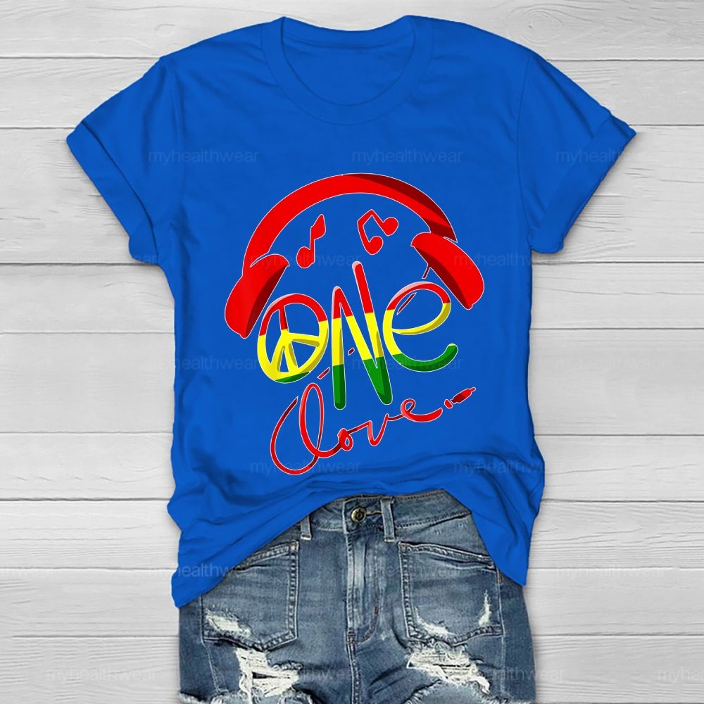 One Love Headphones Healthwear T-shirt