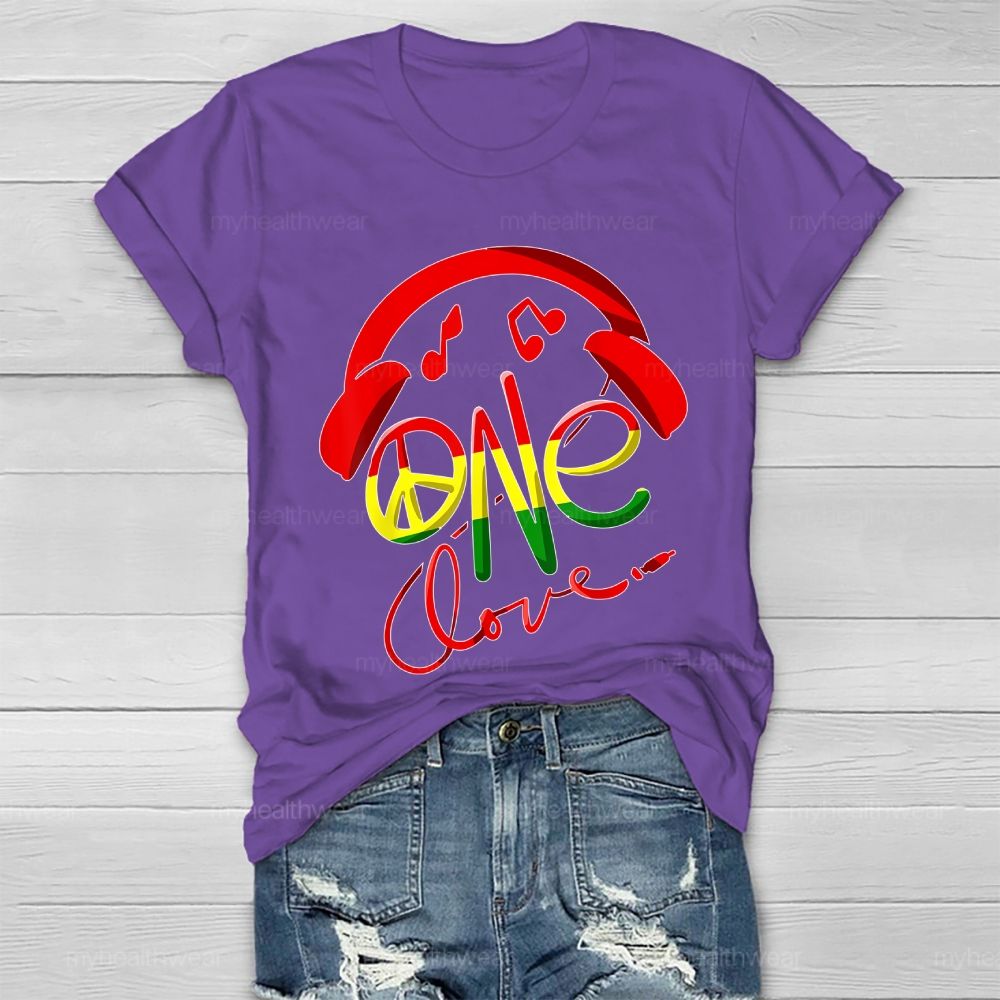 One Love Headphones Healthwear T-shirt