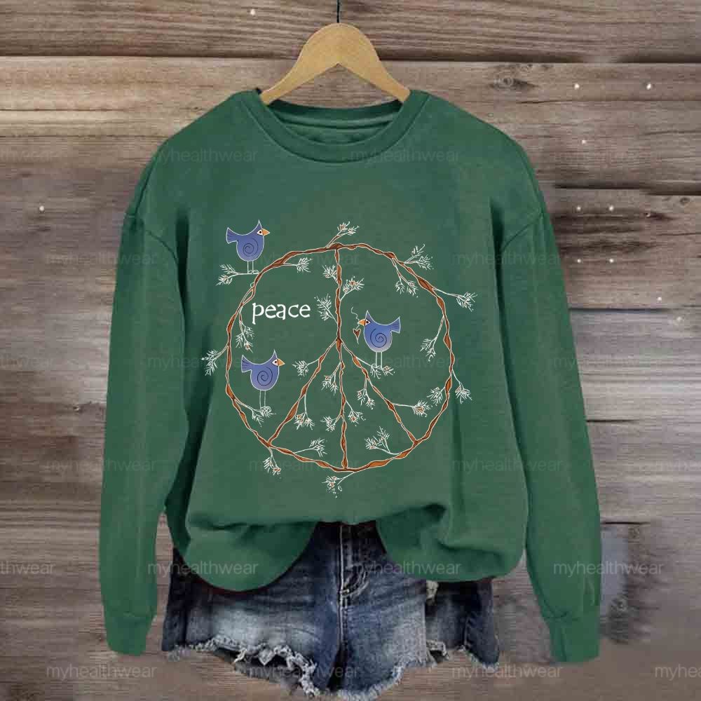 Peace Bird Graphic  Sweatshirt