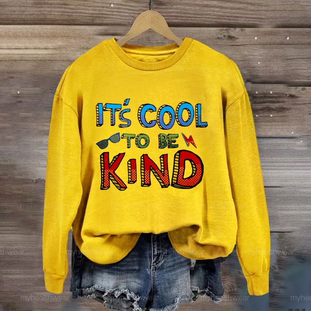 It's Cool To Be Kind Glasses Lightning Sweatshirt