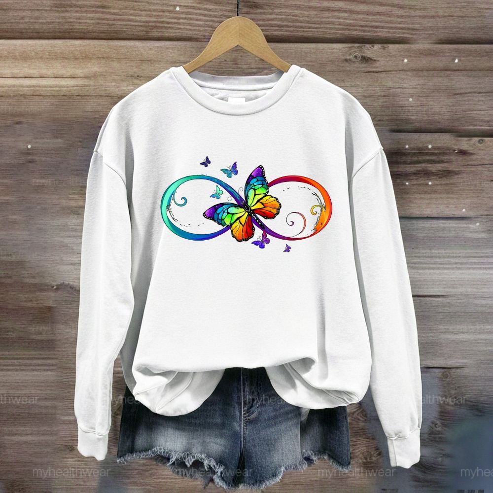 Infinity Symbol Butterfly Sweatshirt