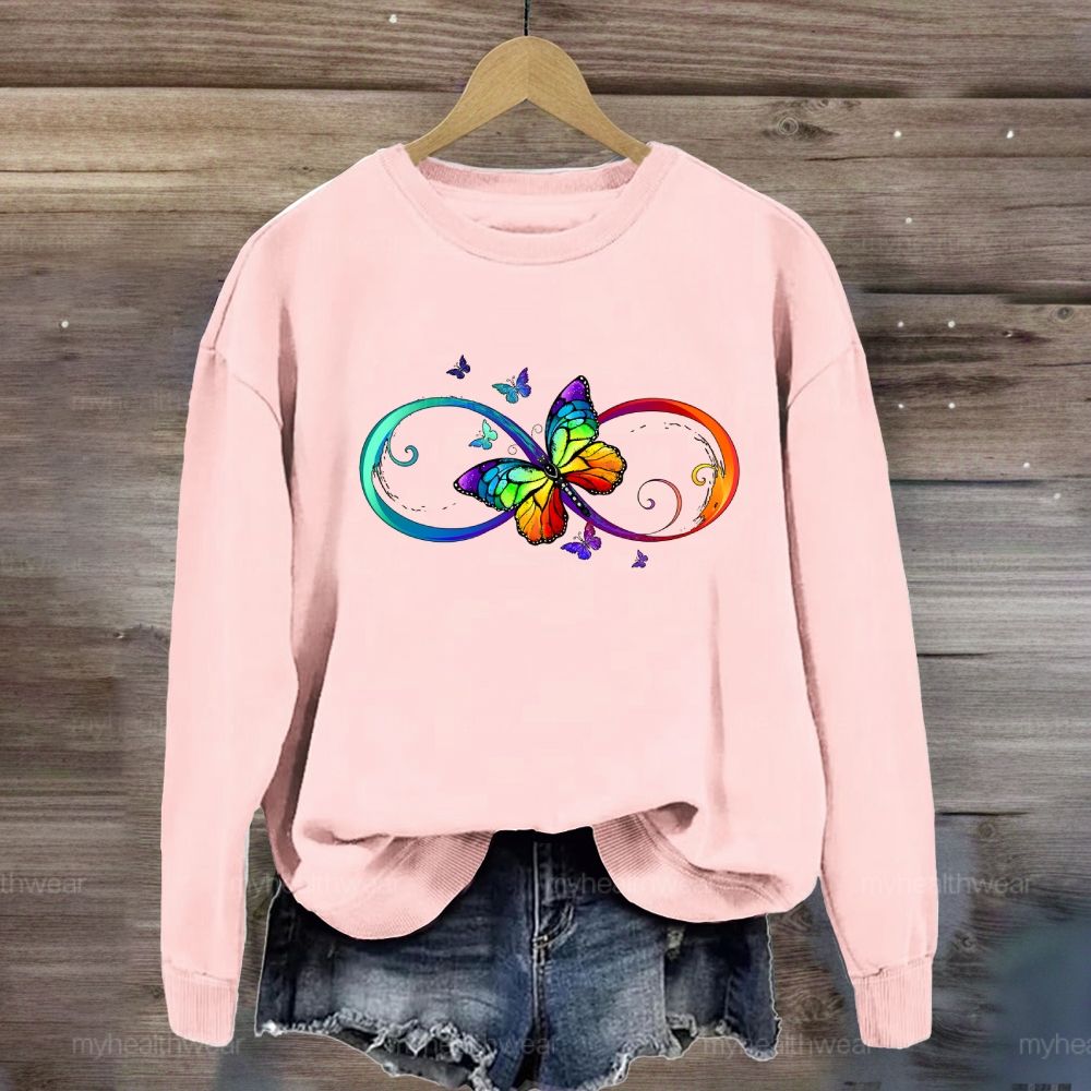 Infinity Symbol Butterfly Sweatshirt