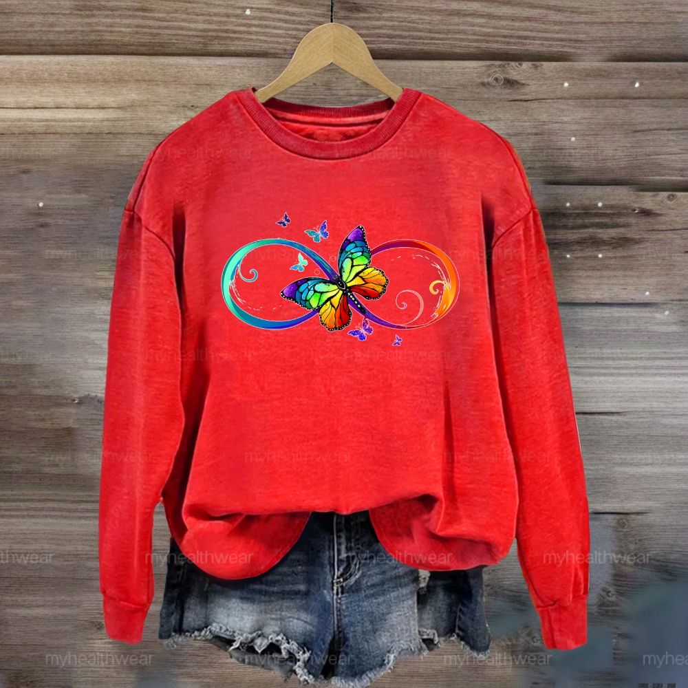 Infinity Symbol Butterfly Sweatshirt