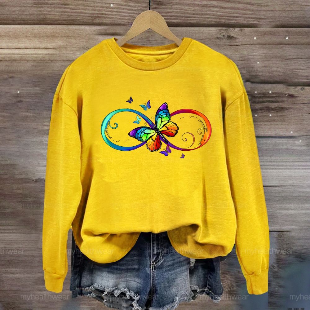 Infinity Symbol Butterfly Sweatshirt