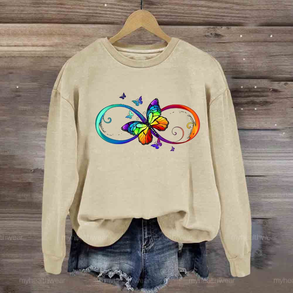 Infinity Symbol Butterfly Sweatshirt