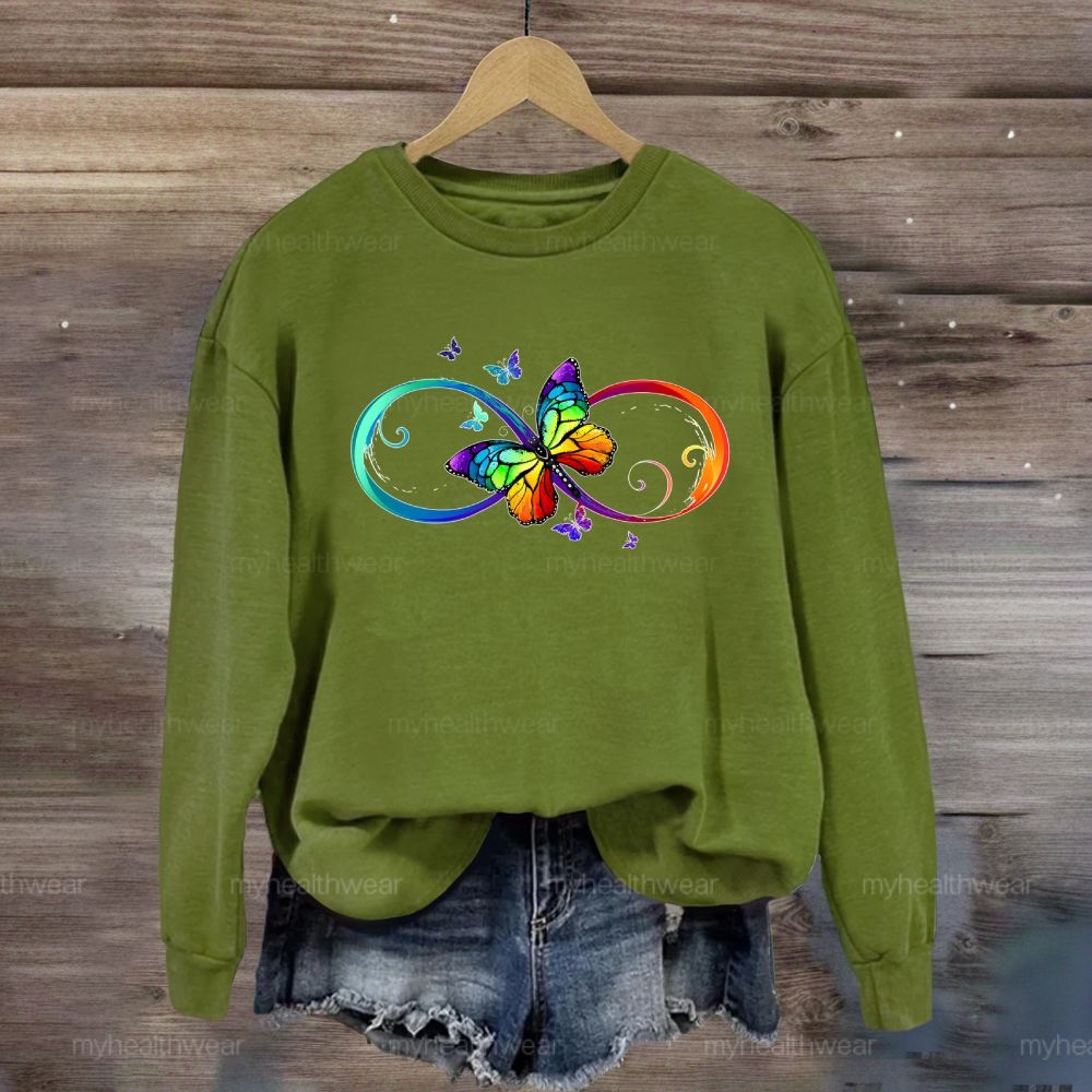 Infinity Symbol Butterfly Sweatshirt
