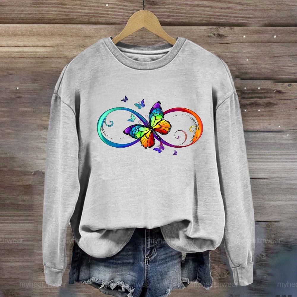 Infinity Symbol Butterfly Sweatshirt