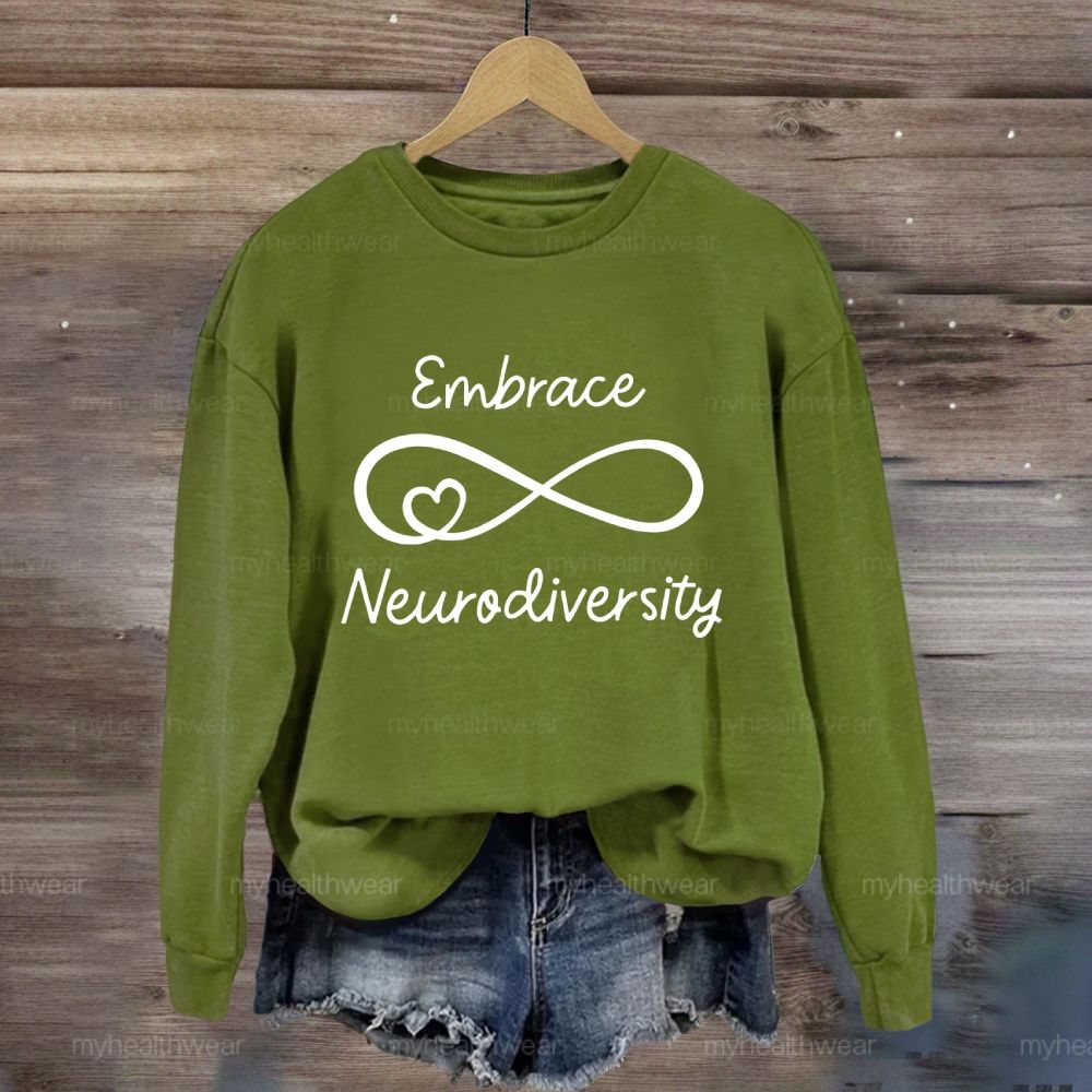 Embrace Neurodiversity Letters  Sweatshirt