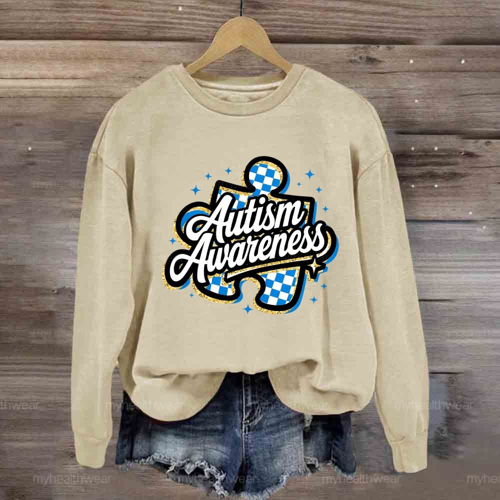 Autism Awareness Grid Puzzle Sweatshirt