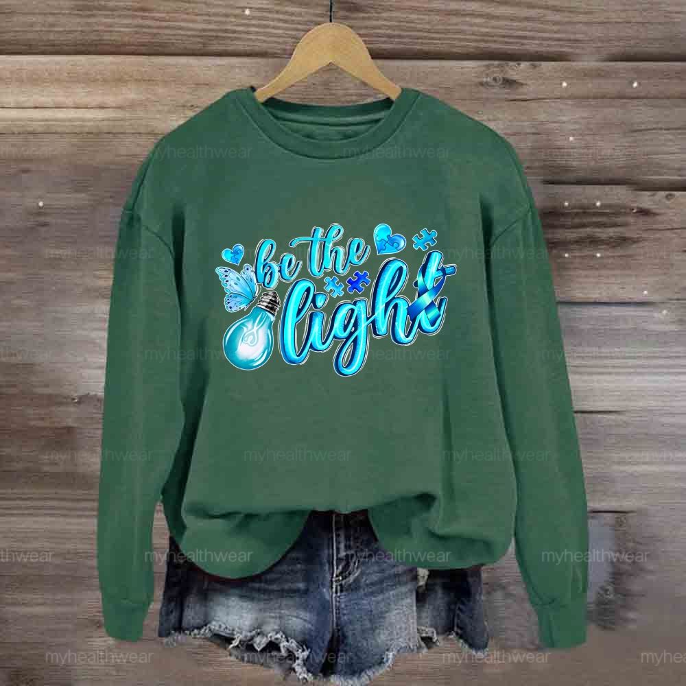 Be The Light Puzzle Butterfly Sweatshirt