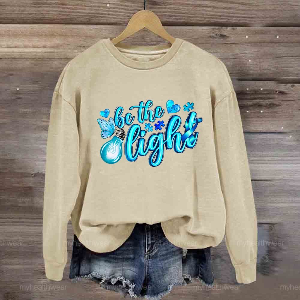 Be The Light Puzzle Butterfly Sweatshirt