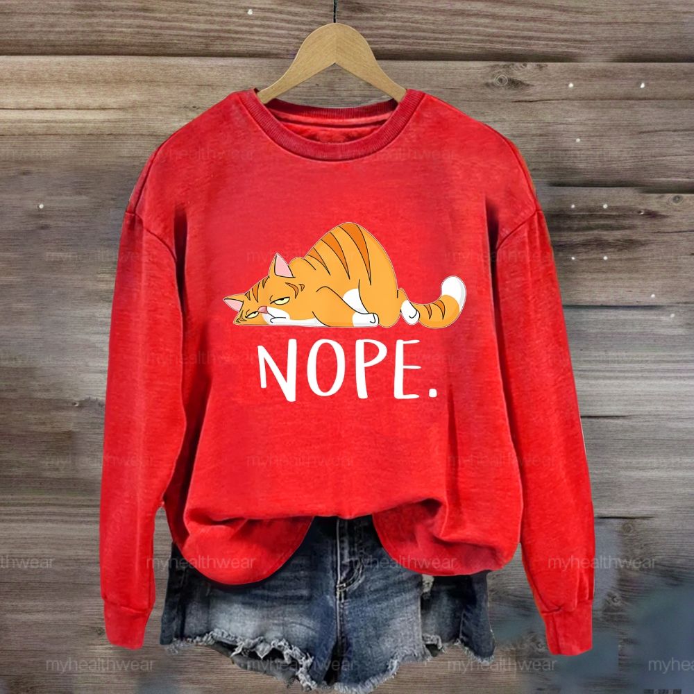NOPE Cat Sweatshirt