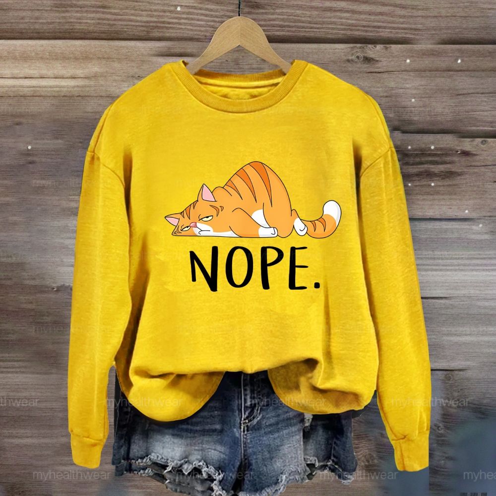 NOPE Cat Sweatshirt