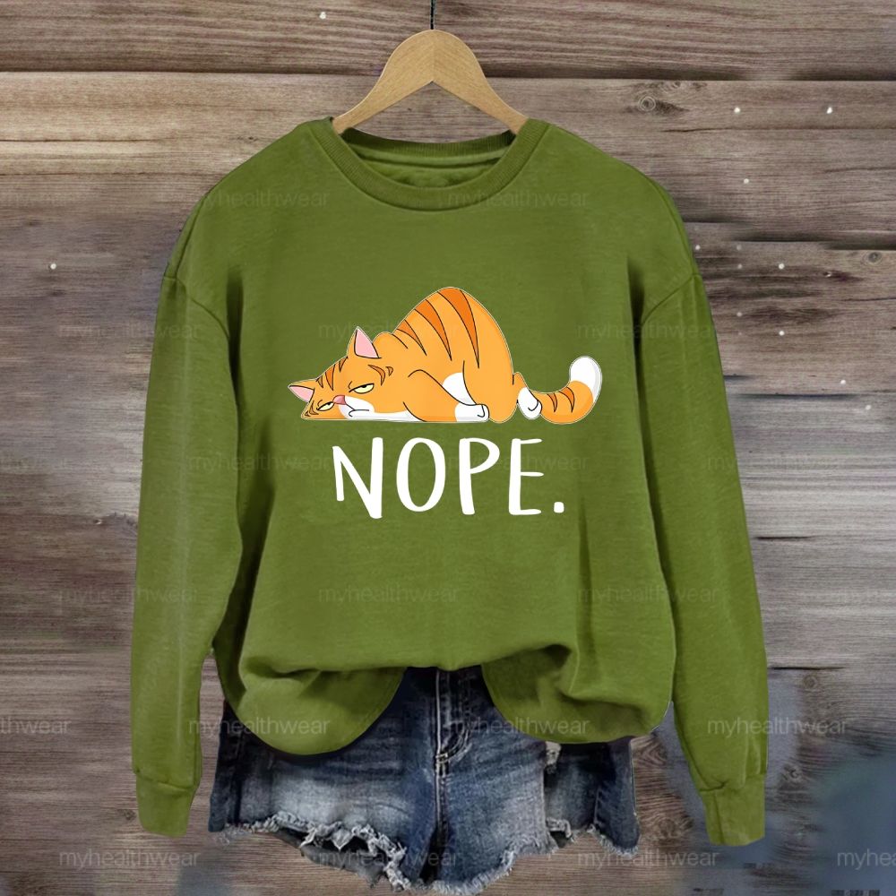 NOPE Cat Sweatshirt