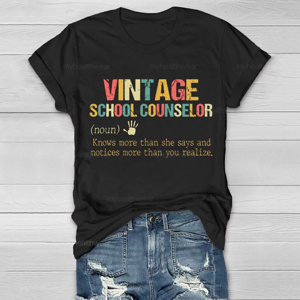 Vintage School Counselor Healthwear T-shirt
