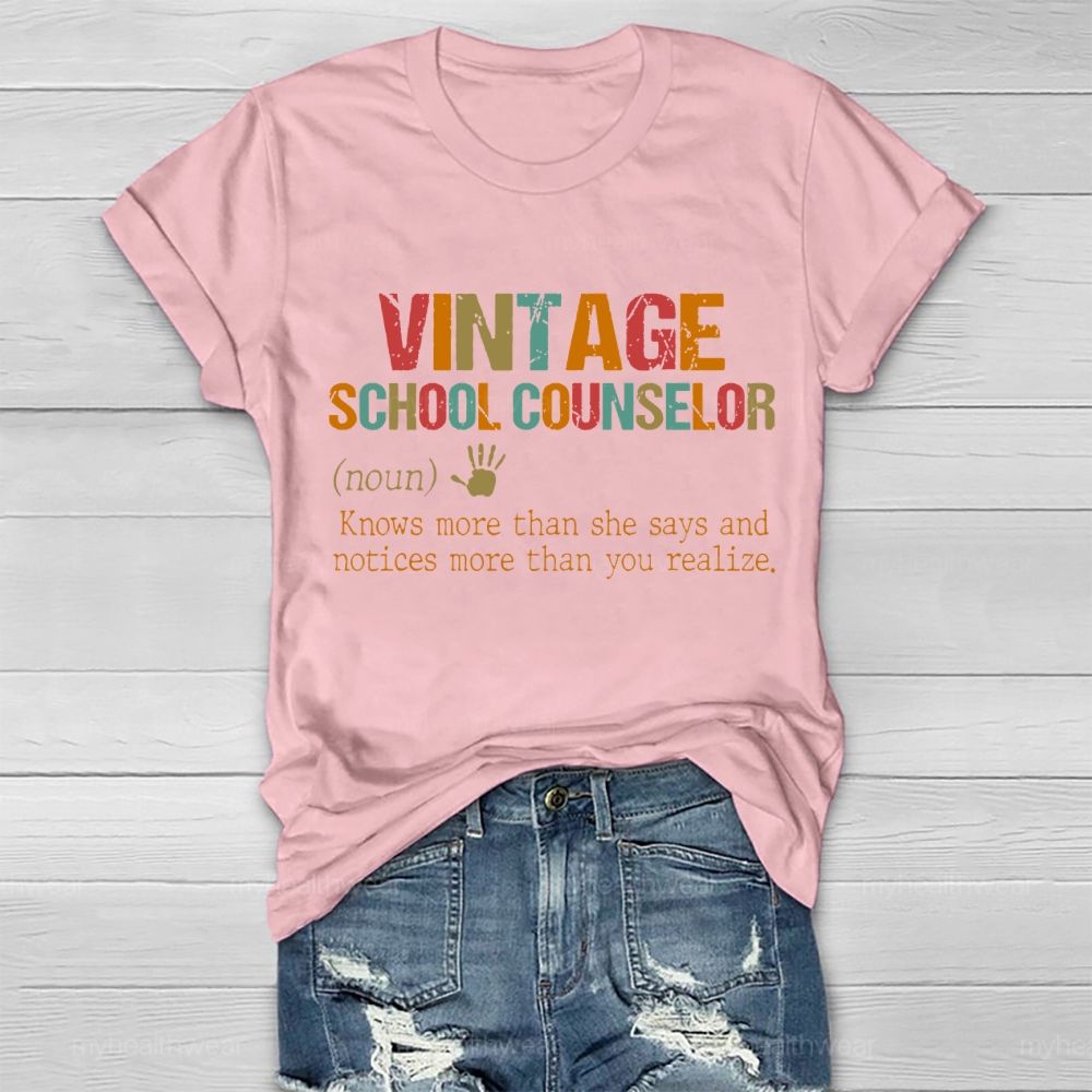 Vintage School Counselor Healthwear T-shirt