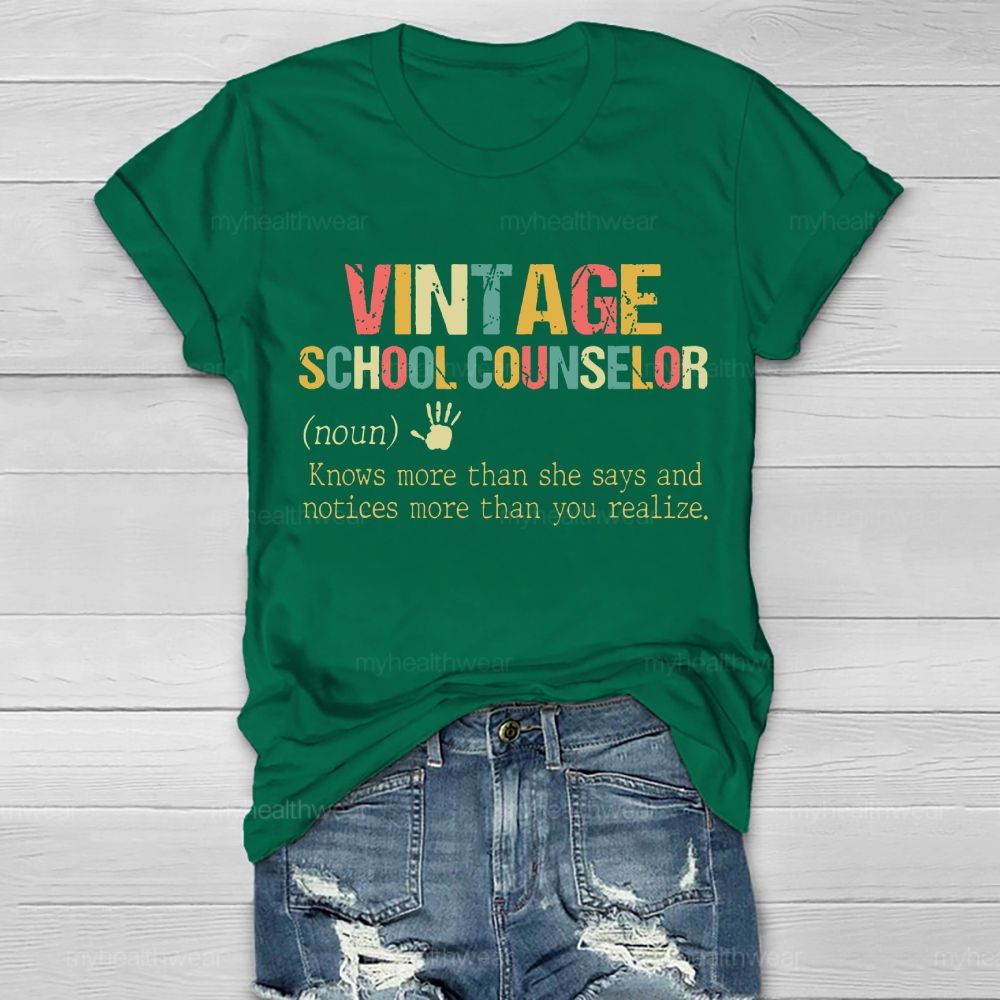 Vintage School Counselor Healthwear T-shirt