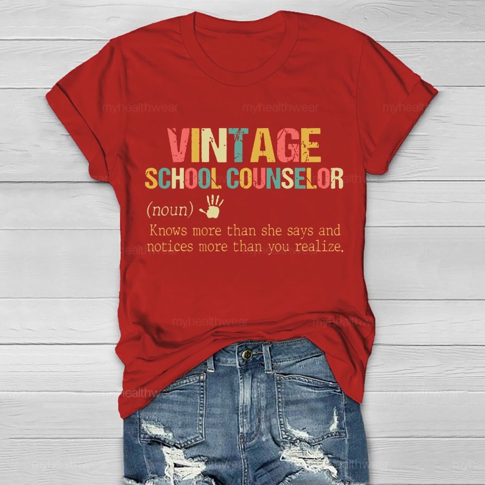 Vintage School Counselor Healthwear T-shirt