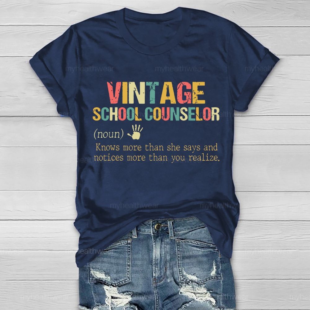 Vintage School Counselor Healthwear T-shirt