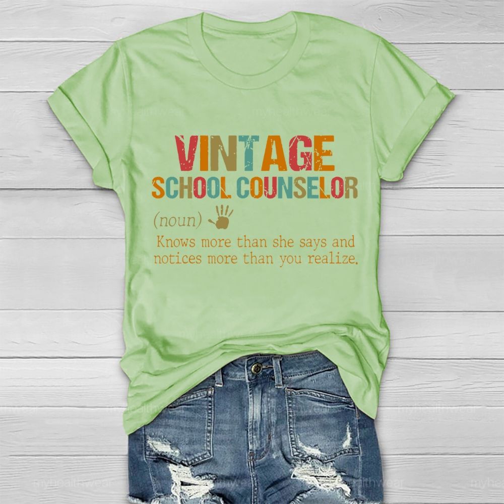 Vintage School Counselor Healthwear T-shirt