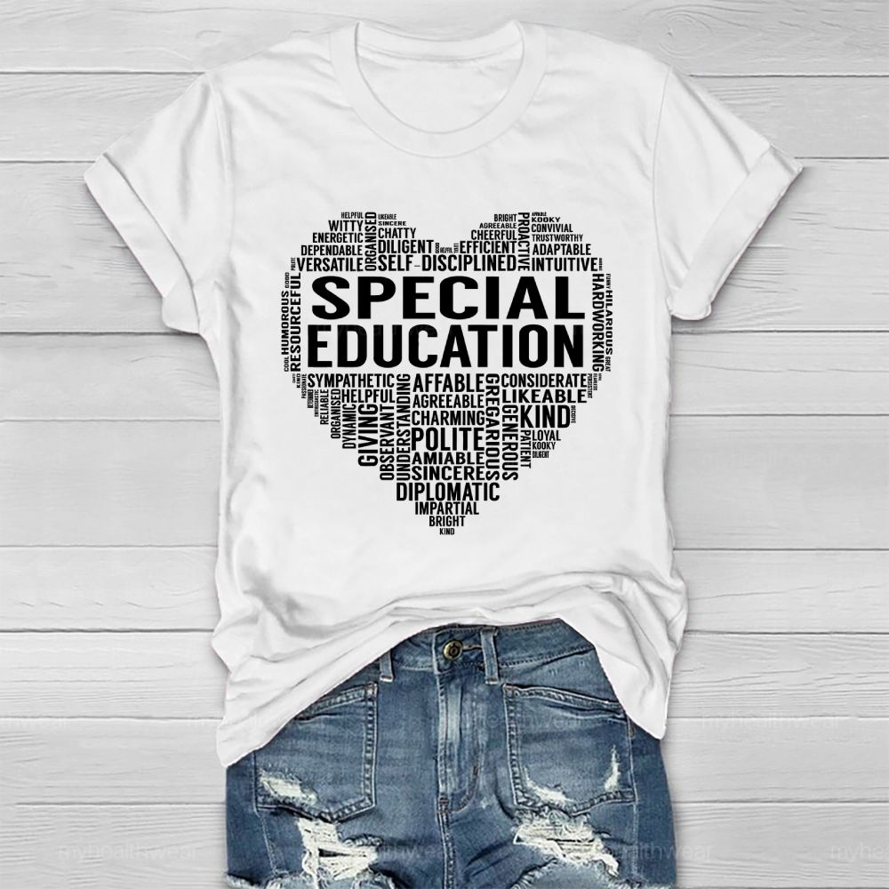 Special Education Letters Love Healthwear T-shirt