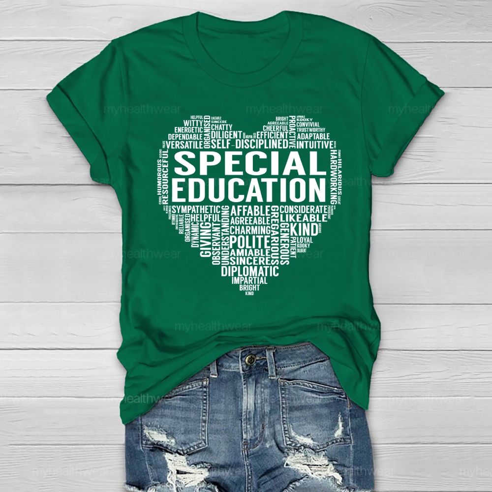 Special Education Letters Love Healthwear T-shirt
