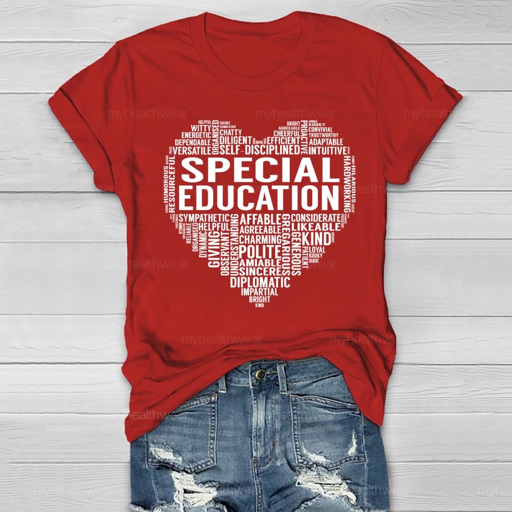 Special Education Letters Love Healthwear T-shirt
