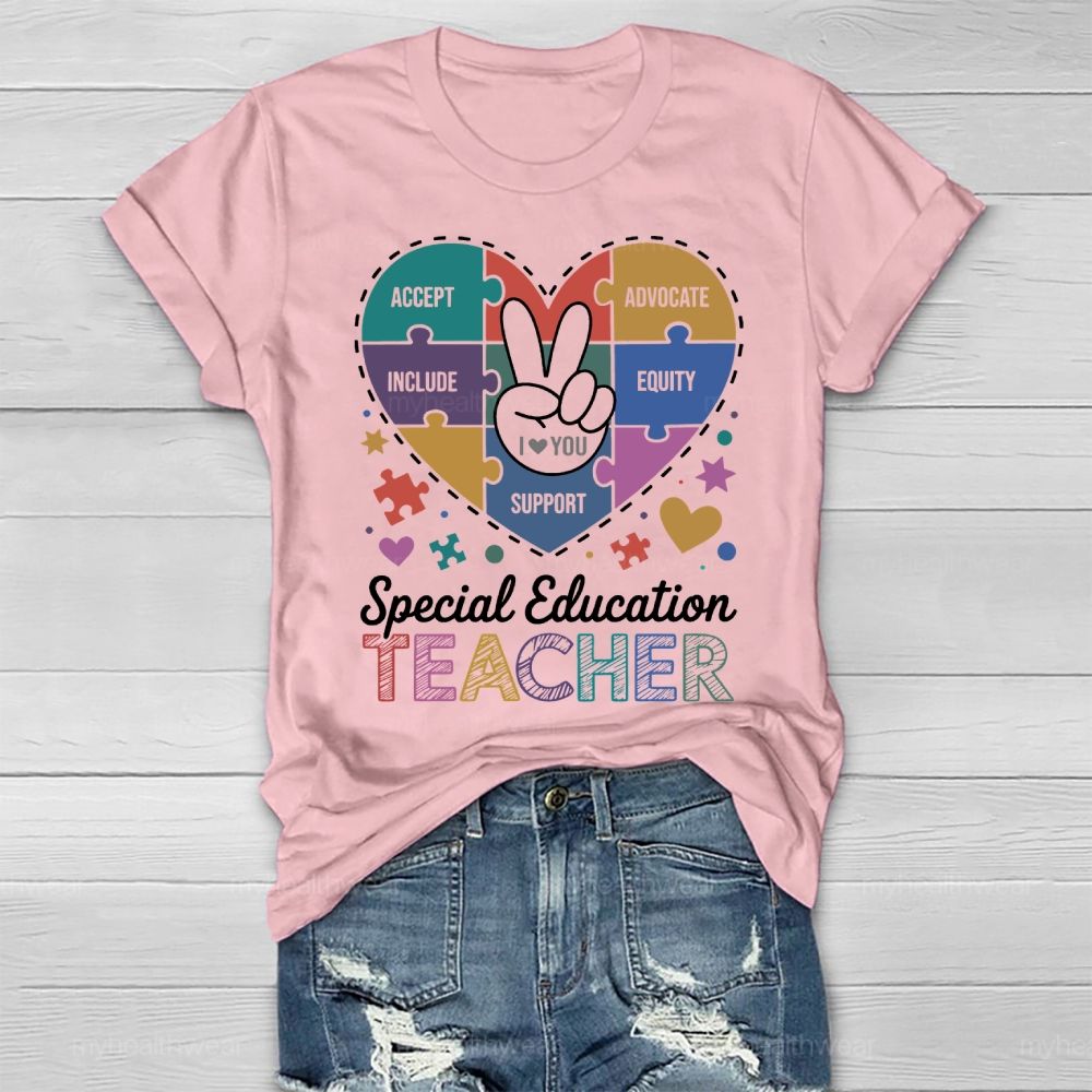 Special Education Teacher Love Healthwear T-shirt