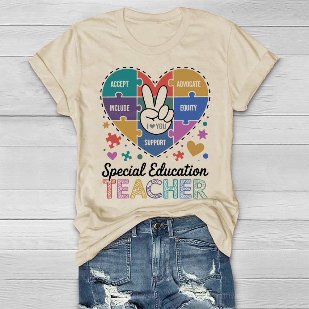 Special Education Teacher Love Healthwear T-shirt