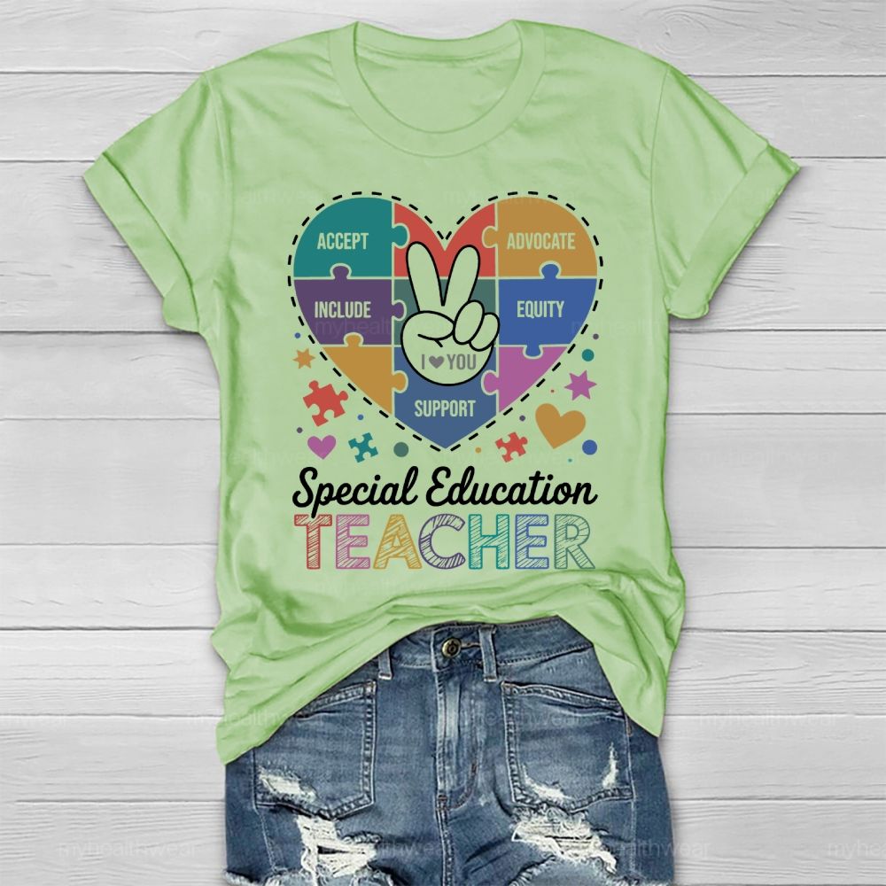 Special Education Teacher Love Healthwear T-shirt