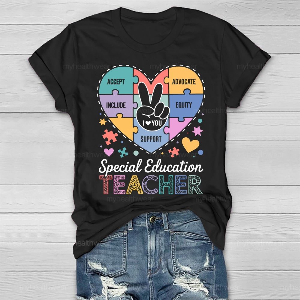 Special Education Teacher Love Healthwear T-shirt