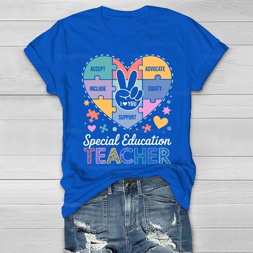 Special Education Teacher Love Healthwear T-shirt
