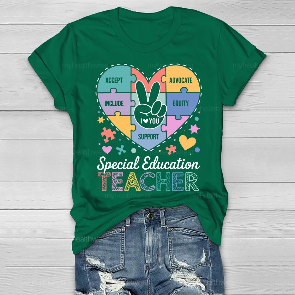 Special Education Teacher Love Healthwear T-shirt