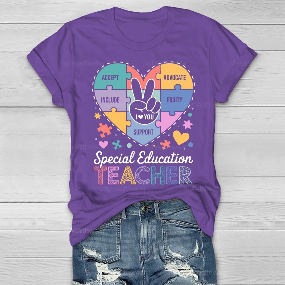 Special Education Teacher Love Healthwear T-shirt