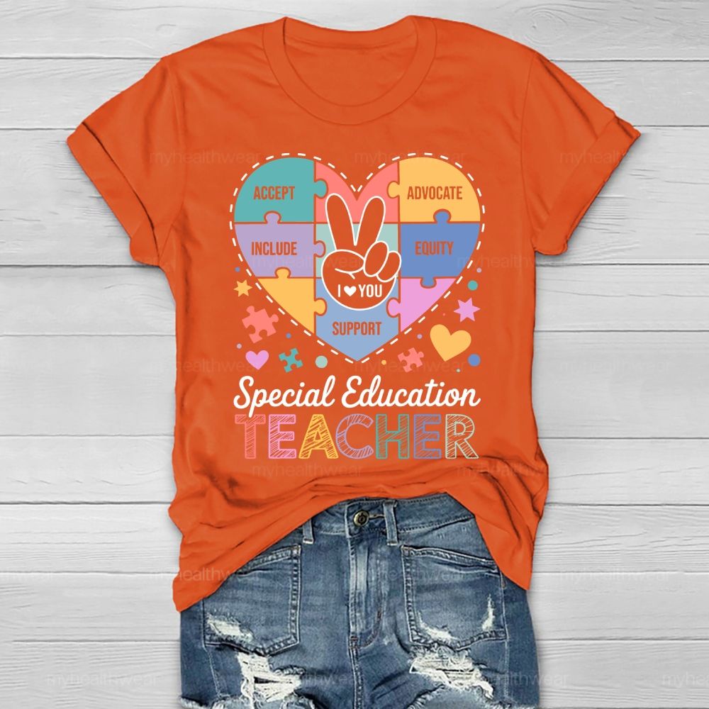 Special Education Teacher Love Healthwear T-shirt