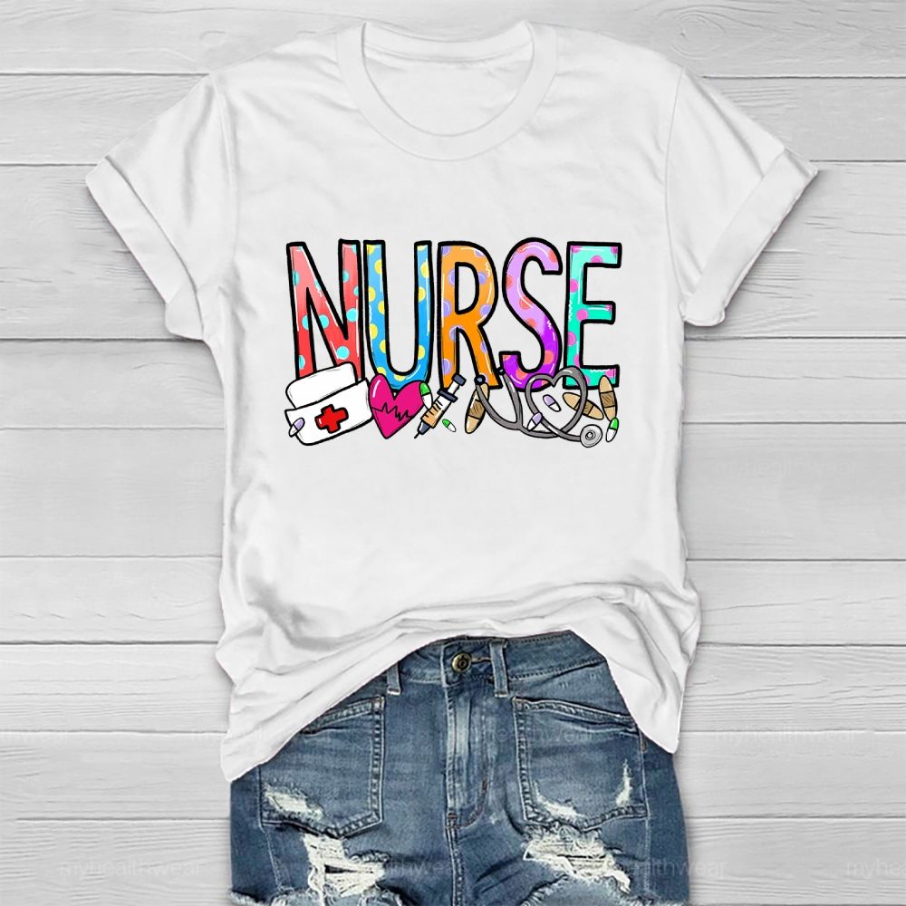 Nurse Stethoscope Love Healthwear T-shirt