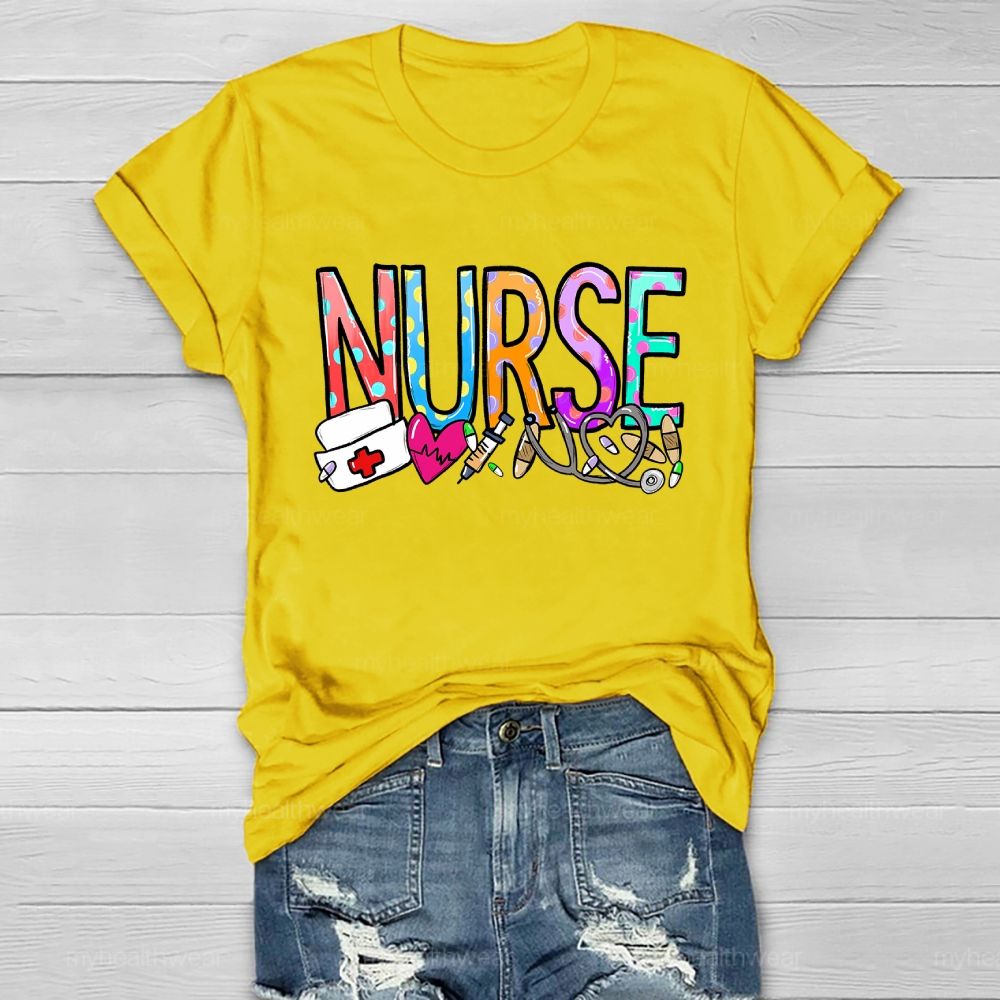 Nurse Stethoscope Love Healthwear T-shirt