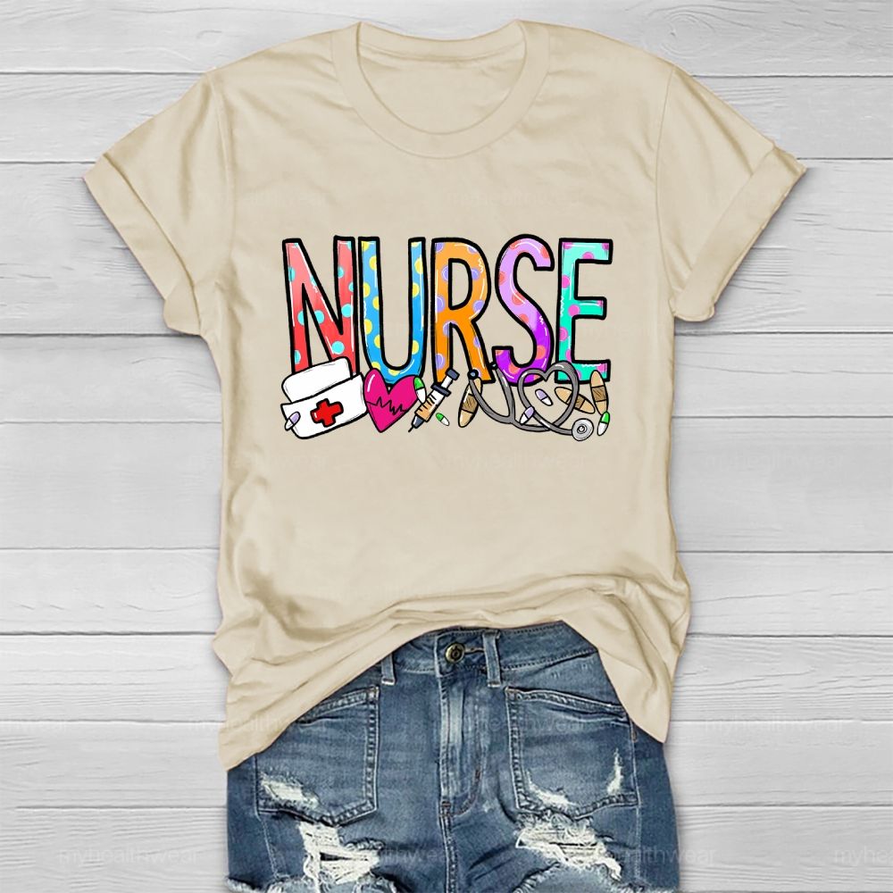 Nurse Stethoscope Love Healthwear T-shirt