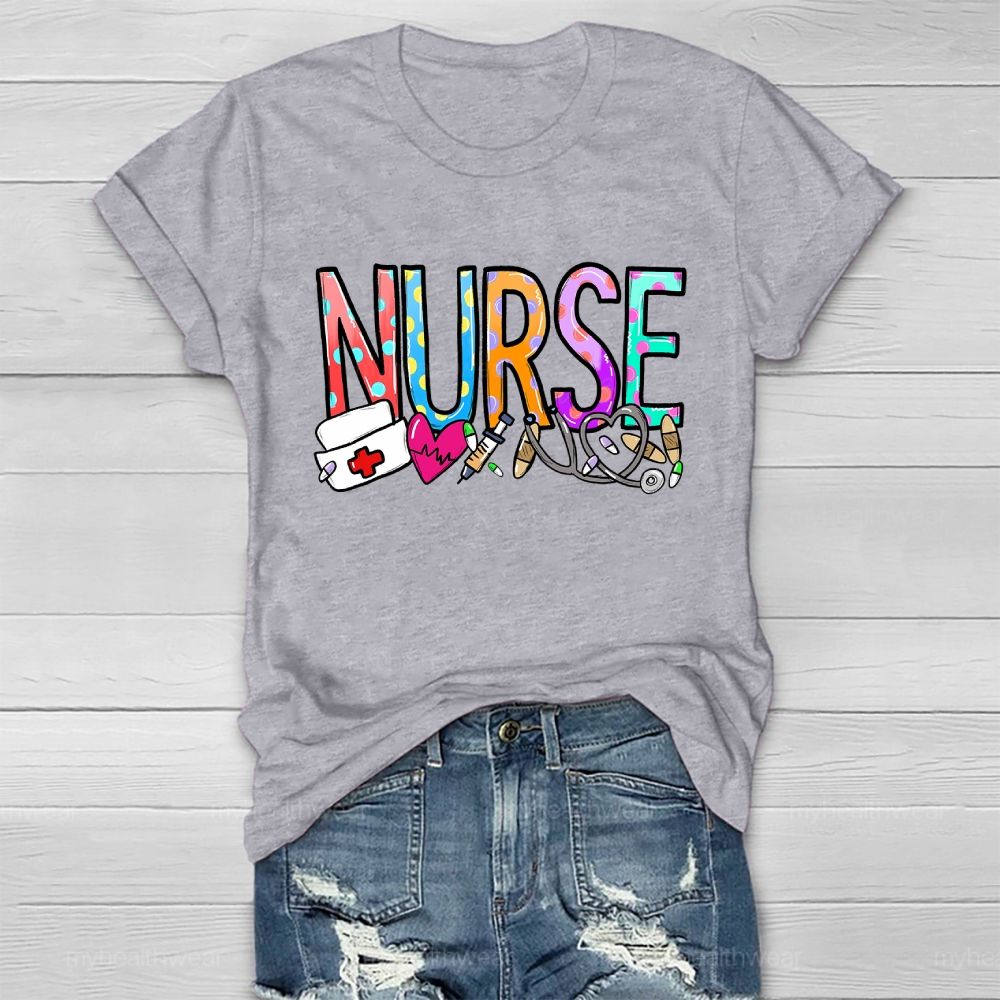 Nurse Stethoscope Love Healthwear T-shirt