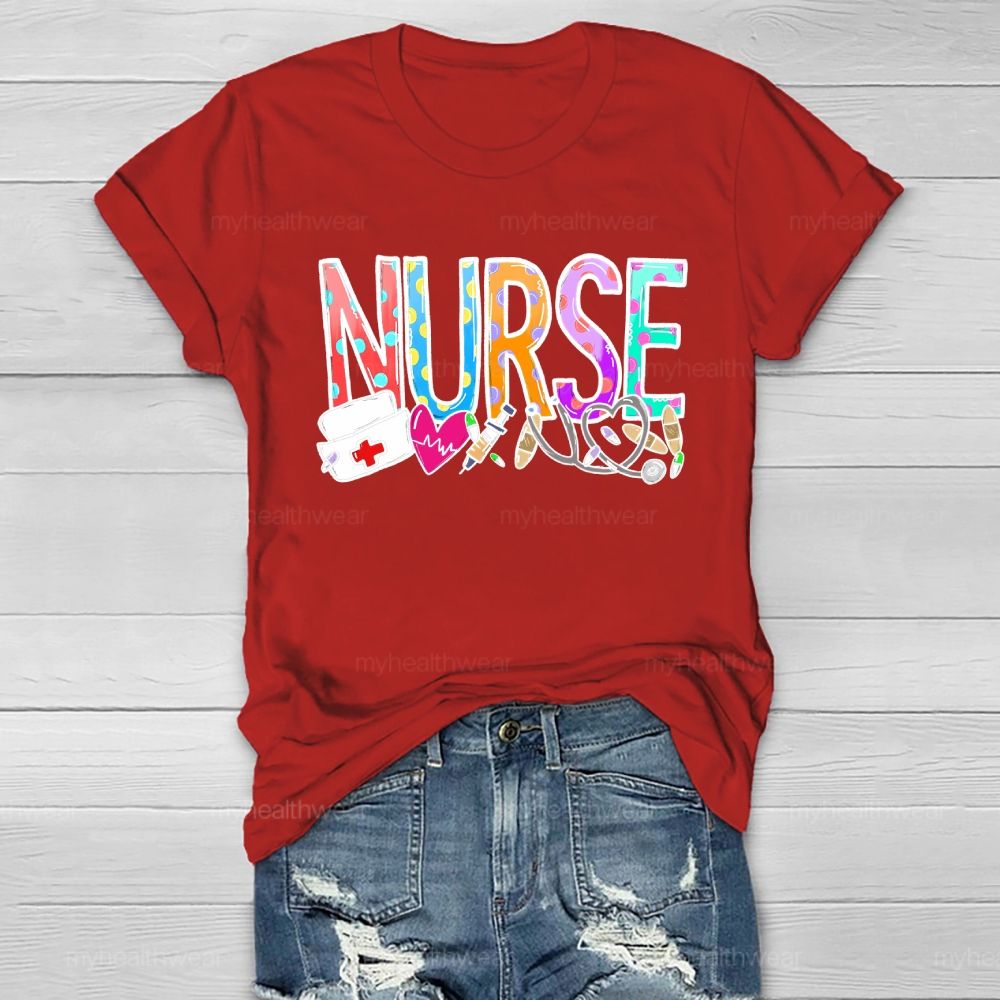 Nurse Stethoscope Love Healthwear T-shirt