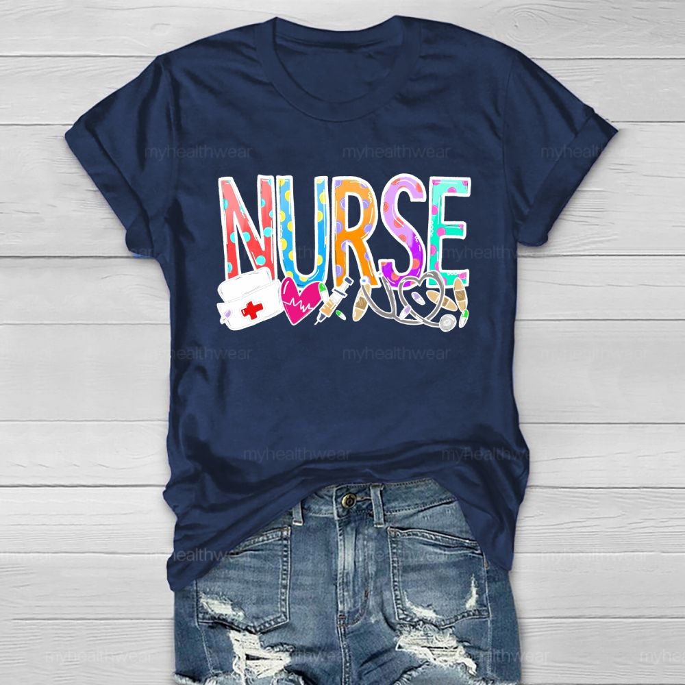 Nurse Stethoscope Love Healthwear T-shirt