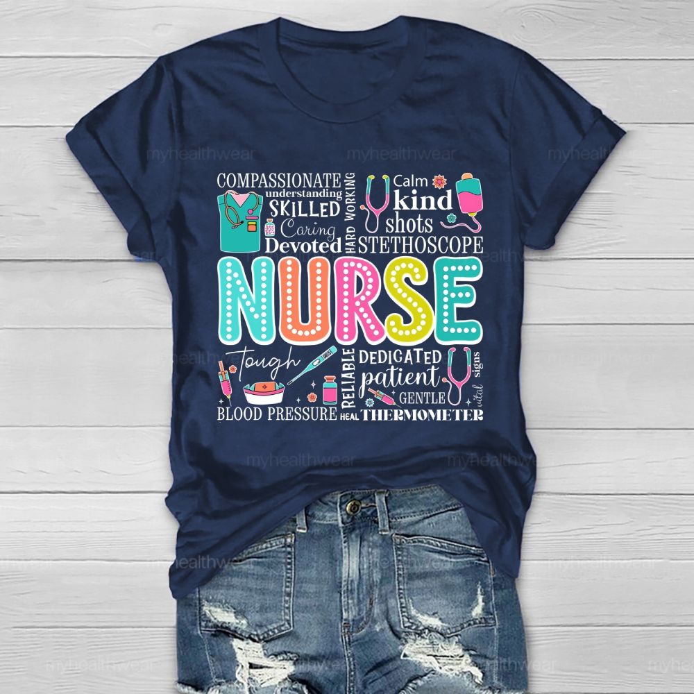 Nurse Calm Kind  Healthwear T-shirt