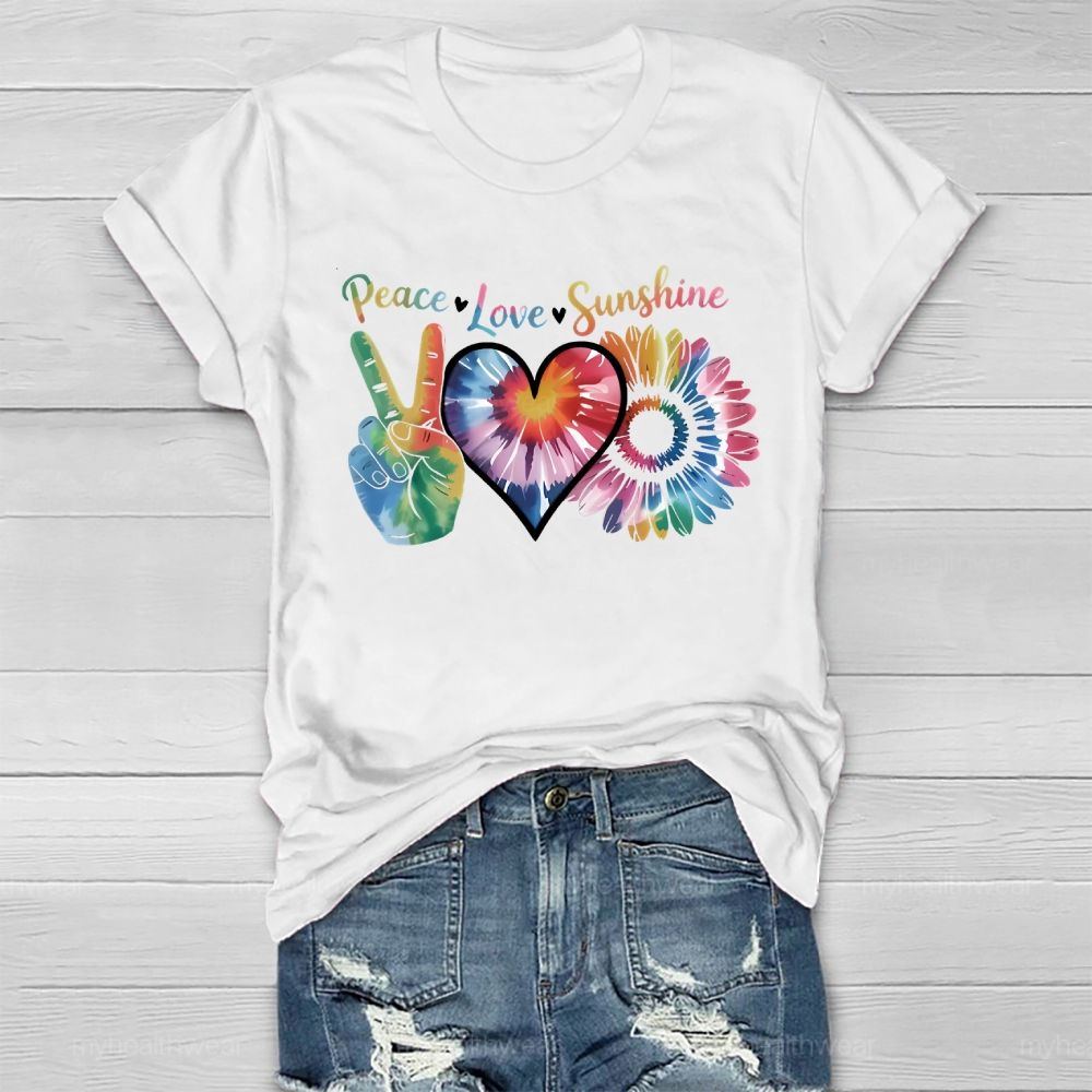 Peace Love Sunshine Sunflower Healthwear T-shirt
