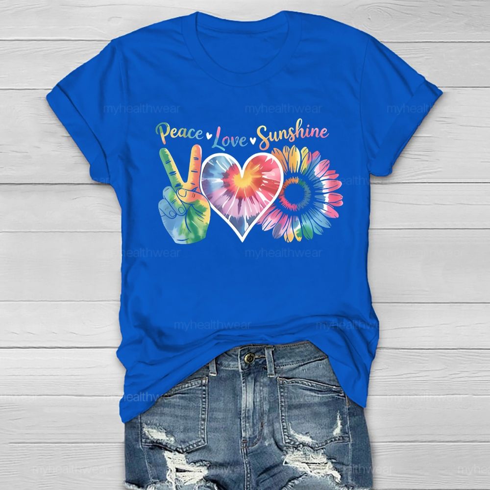 Peace Love Sunshine Sunflower Healthwear T-shirt