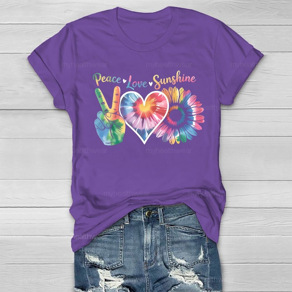 Peace Love Sunshine Sunflower Healthwear T-shirt