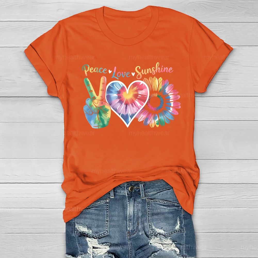 Peace Love Sunshine Sunflower Healthwear T-shirt