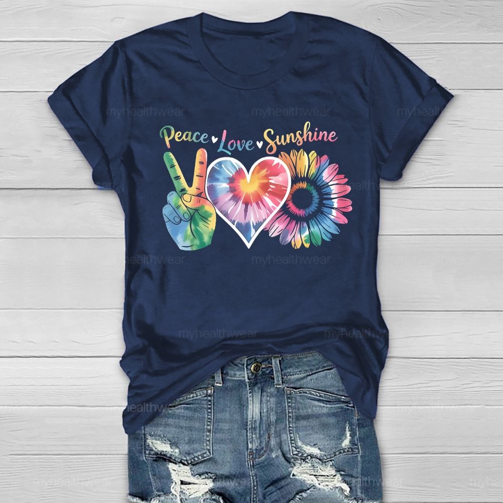 Peace Love Sunshine Sunflower Healthwear T-shirt