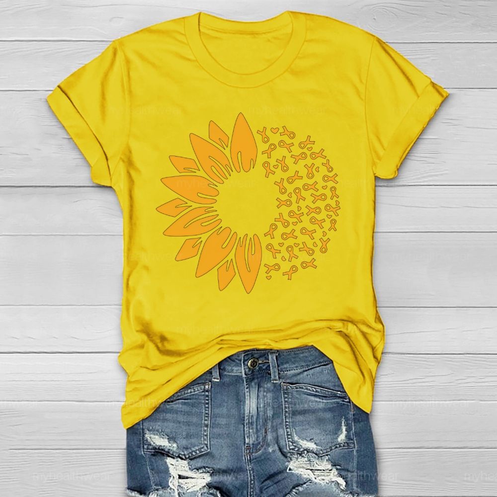 Yellow Ribbon Sunflower Healthwear T-shirt