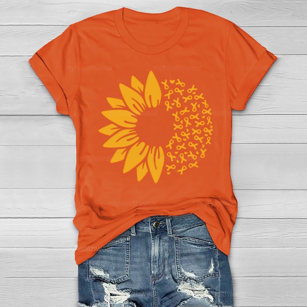 Yellow Ribbon Sunflower Healthwear T-shirt